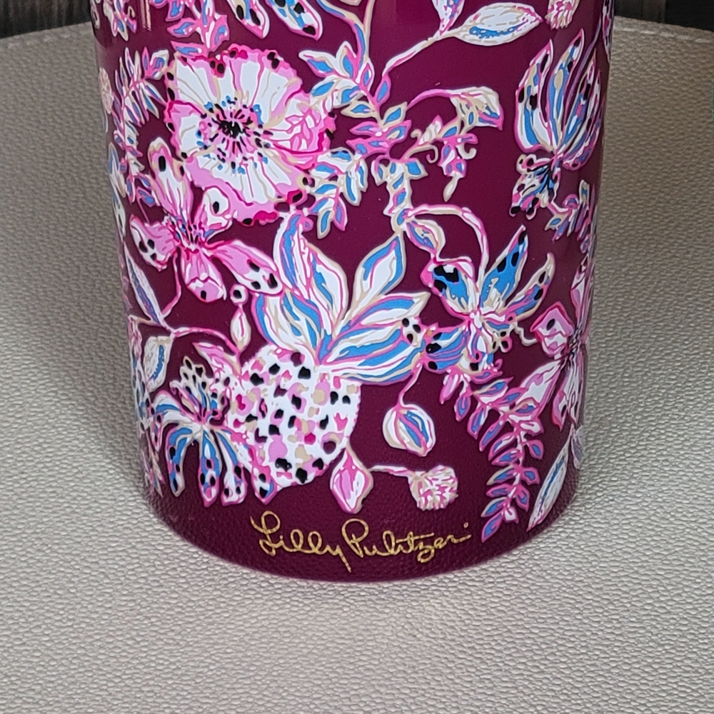 Lilly Pulitzer Amarena Cherry Floral Tumbler with Straw - Picture 6 of 7
